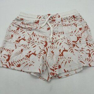Jane and Delancey medium high waist floral orange womens shorts